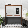 44"–48" x 72" Double Sliding Framed Shower Door, Brushed Bronze, 6mm Clear Tempered Glass, SGCC Certified
